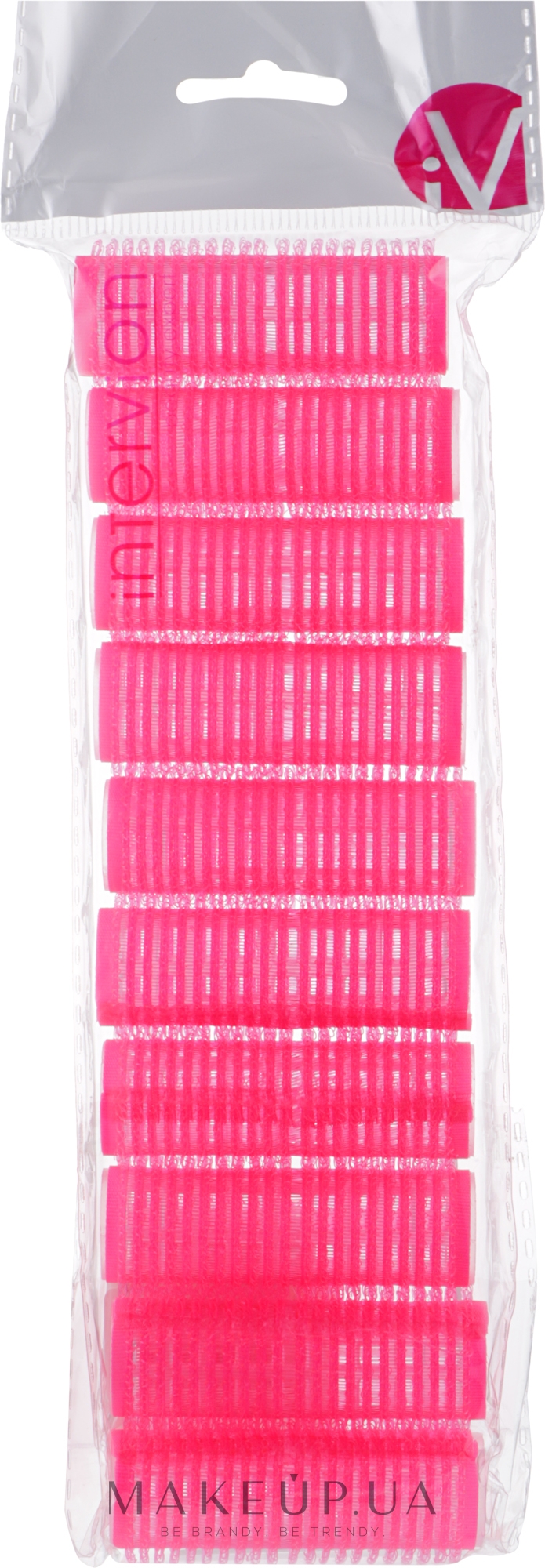 Бігуді з липучкою, 499600, рожеві - Inter-Vion — фото 10шт