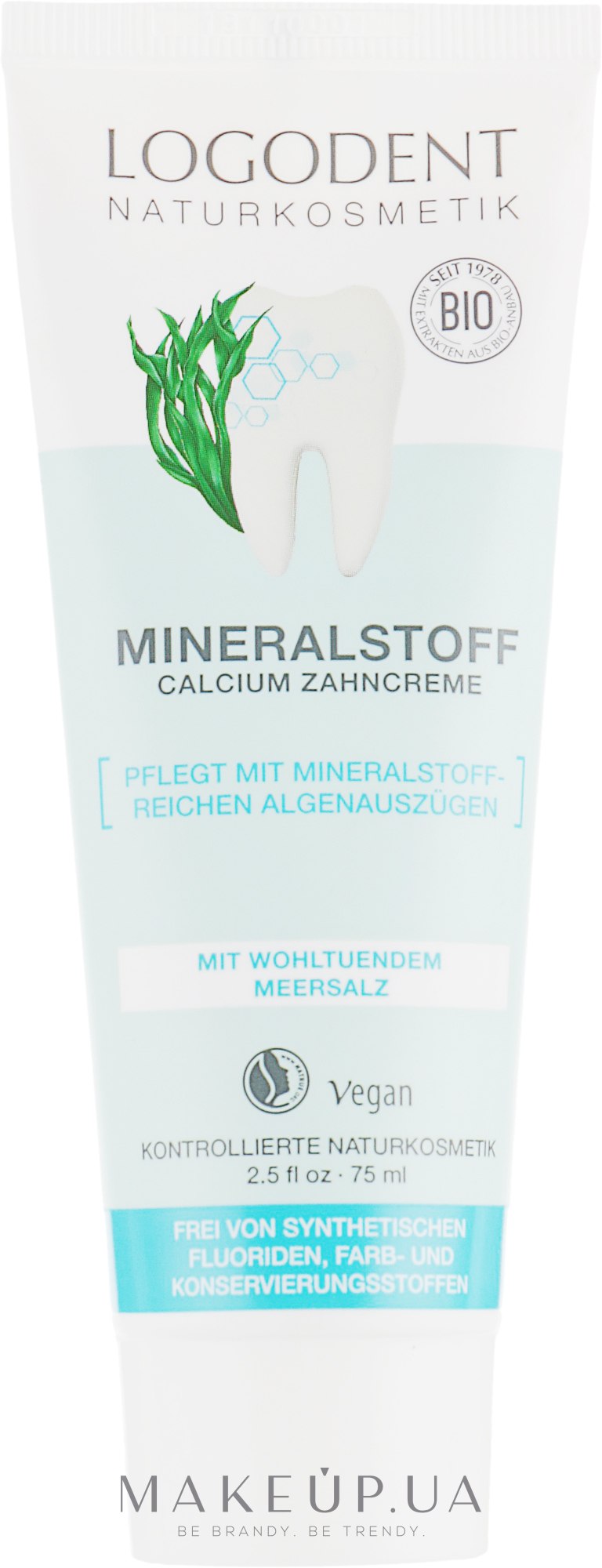 Мінеральна зубна паста з кальцієм - Logona Oral Hygiene Products Mineral Toothpaste — фото 75ml