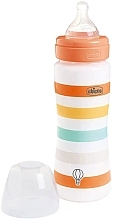 Бутылочка пластиковая с силиконовой соской с быстрым потоком, с 4 месяцев, оранжевая - Chicco Well-Being — фото N1