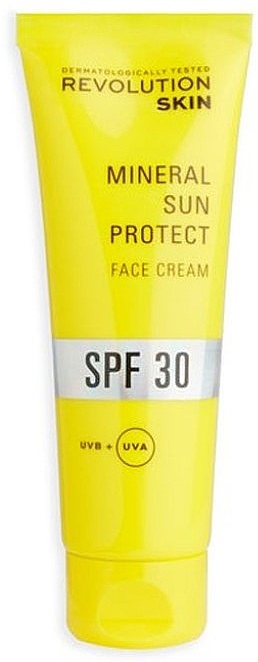Легкий мінеральний сонцезахисний крем для обличчя - Revolution Skin SPF 30 Mineral Sun Protect Face Cream