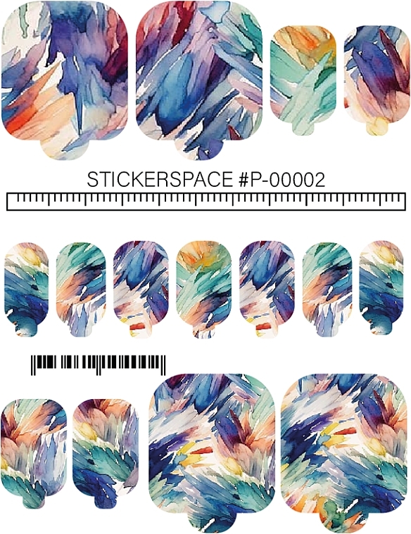 Дизайнерські наліпки для нігтів "Wraps P-00002" - StickersSpace — фото N1