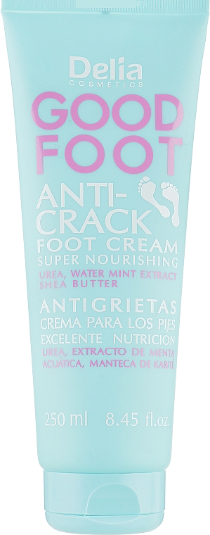 Зволожувальний крем для загрубілої, потрісканої шкіри стоп - Delia Good Foot Anti-Crack Super Nourishing Foot Cream — фото N1