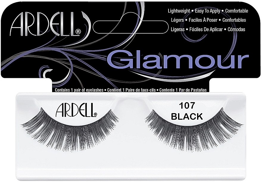Накладні вії - Ardell Glamour Eyelashes Black 107 — фото N1