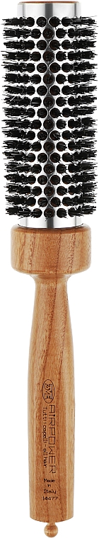 Щітка термічна з дерев'яною ручкою з ясеня з посиленою щетиною кабана d30mm - 3ME Maestri Air Power — фото N1