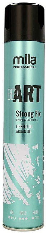 Лак для волос - Mila Professional BeART Strong Fix Hair Spray Extra Strong — фото N1