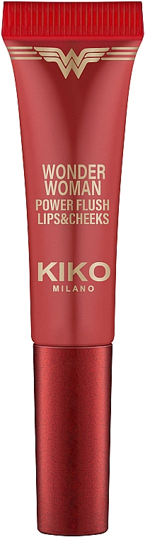 Губна помада і рум'яна 2 в 1 - Kiko Milano Wonder Woman Power Flush Lips & Cheeks — фото N1