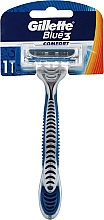 Духи, Парфюмерия, косметика Одноразовый станок для бритья, 1шт - Gillette Blue 3