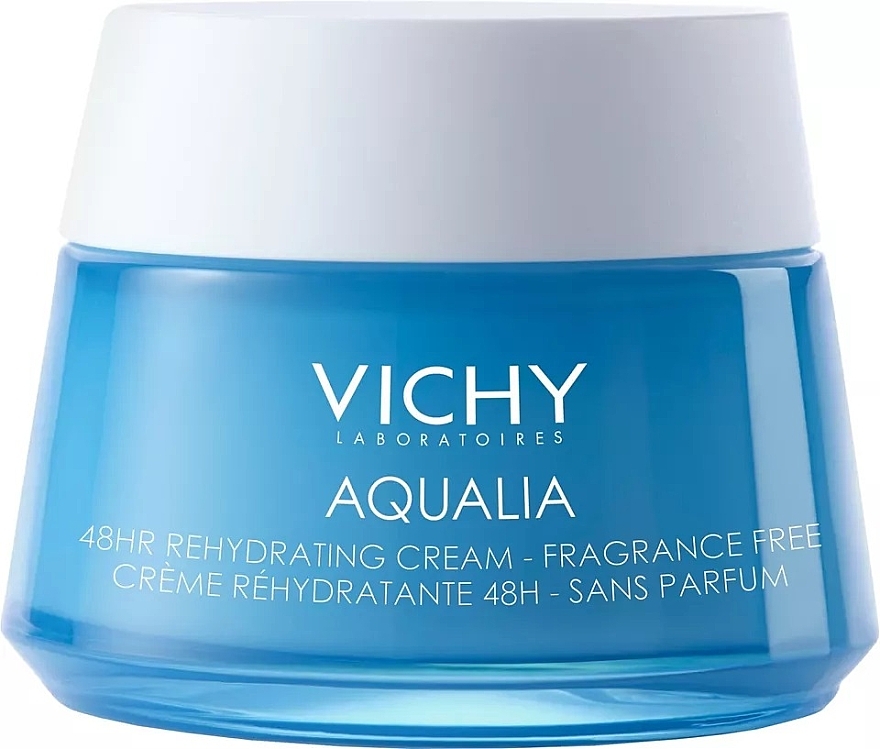 Увлажняющий крем без запаха - Vichy Aqualia Thermal 48H Rehydrating Cream Fragrance Free — фото N1
