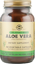 Харчова добавка "Алое вера", капсули, 476 мг - Solgar Aloe Vera — фото N1