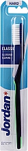 Парфумерія, косметика Зубна щітка з жорсткою щетиною "Класік", темно-синьо-зелена - Jordan Classic Hard Toothbrush