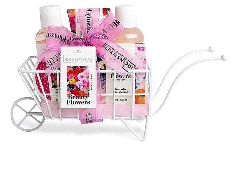 Набір, 5 продуктів - IDC Institute Beauty Flowers Wheelbarrow Set — фото N1