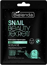 Балансирующая и регенерирующая черная тканевая маска - Bielenda Snail Beauty Secrets Black Sheet Mask — фото N1