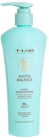 Шампунь для волос с AHA- и BHA-кислотами - T-Lab Professional Phyto Balance Purity Aha/Bha Shampoo — фото N1