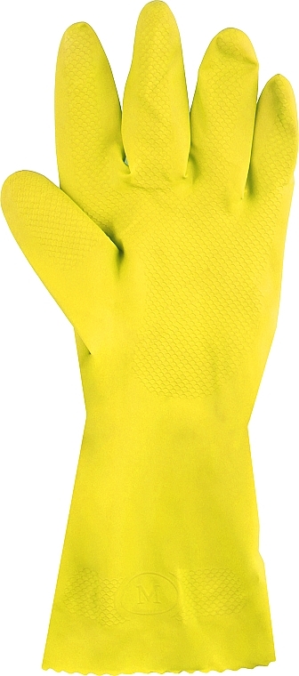 Рукавички з латексу господарські, розмір М, жовті - Jan Niezbedny — фото N1