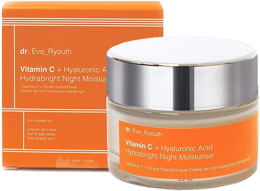 Ночной увлажняющий крем для лица - Dr. Eve_Ryouth Vitamin C + Hyaluronic Acid Hydrabright Night Moisturiser — фото N1