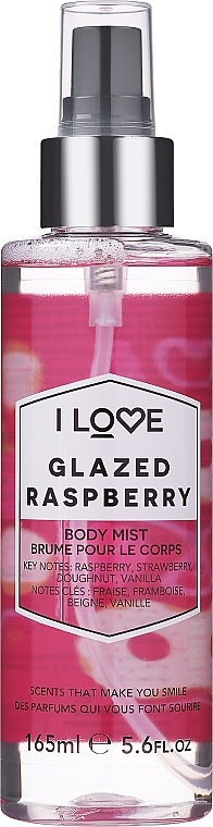 Освежающий спрей для тела "Глазированная малина" - I Love Glazed Raspberry Body Mist — фото N3