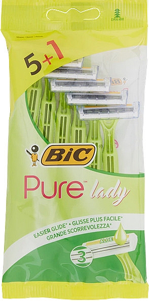 Жіночі станки одноразові, 6 шт. - Bic Pure Lady — фото N1