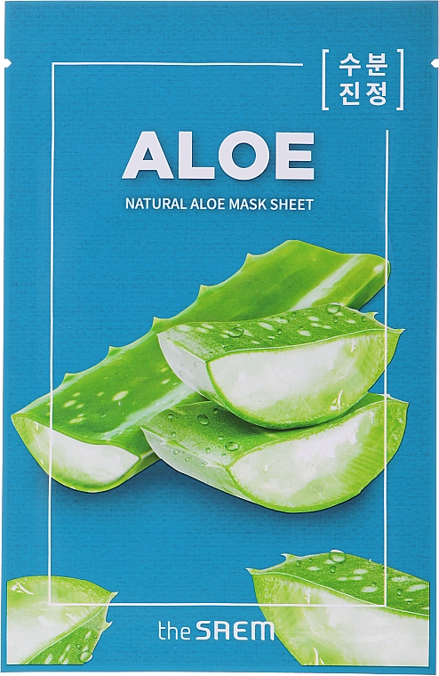Тканинна маска "Алое", розслаблювальна - The Saem Natural Skin Fit Relaxing Mask Sheet Aloe — фото N1