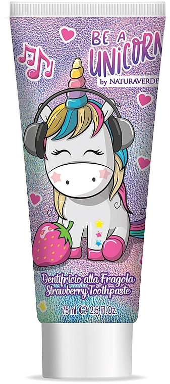 Зубна паста - Naturaverde Kids Be a Unicorn Strawberry Toothpaste — фото N1