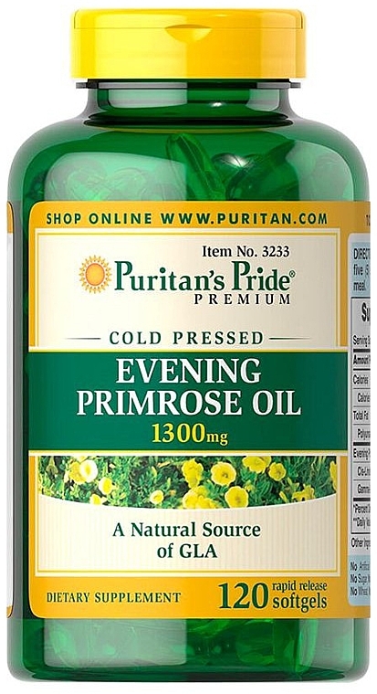 Пищевая добавка "Масло вечерней примулы с ГЛК" - Puritan's Pride Evening Primrose Oil 1300 mg with GLA — фото N1