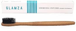 Парфумерія, косметика Бамбукова зубна щітка з деревним вугіллям - Glamza Activated Charcoal Infused Bamboo Toothbrush