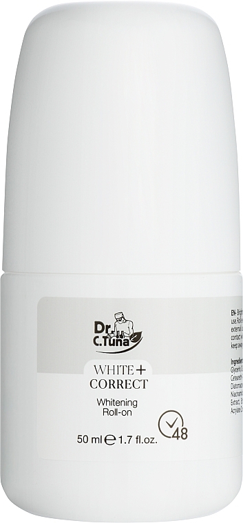 Осветляющий роликовый дезодорант - Farmasi Dr. C. Tuna White+ Correct Whitening Roll-On  — фото N1