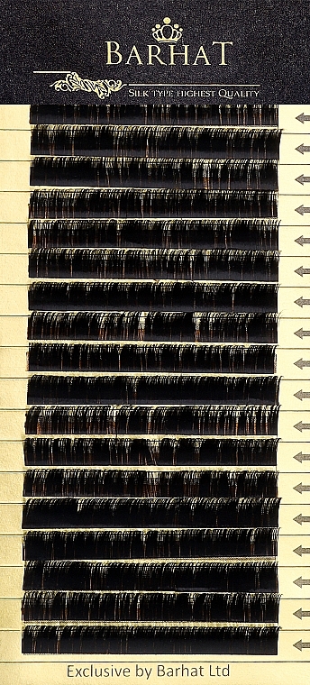 Накладные ресницы B 0,05 мм (9 мм), 18 линий - Barhat Lashes — фото N1