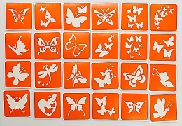 Набор трафаретов для биотату "B-бабочки" - Fresh Tattoo — фото N1