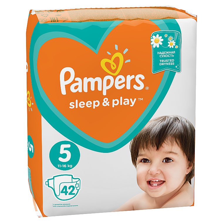 Підгузки Pampers Sleep & Play Розмір 5 (Junior) 11-16 кг, 42 шт - Pampers — фото N3