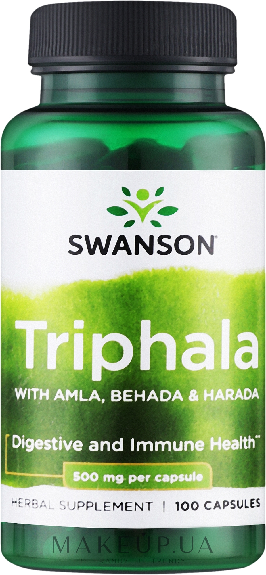 Пищевая добавка "Трифала", 500мг - Swanson Triphala, 500mg — фото 100шт