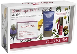 Парфумерія, косметика Набір - Clarins Multi-Active Set (day/cream/50ml + night/cream/15ml+lip/oil/2.8ml)