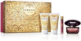 Парфумерія, косметика Versace Crystal Noir - Набір (edt 50ml + b/lot 50ml + sh/gel 50ml + edt 10ml)