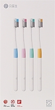 Парфумерія, косметика Набір зубних щіток - Xiaomi Dr.Bei Bass Toothbrush Classic With 1 Travel Package (toothbrush/4pc + case/1pc)