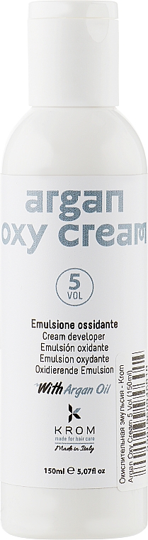 Окислительная эмульсия - Krom Argan Oxy Cream 5 Vol — фото N1
