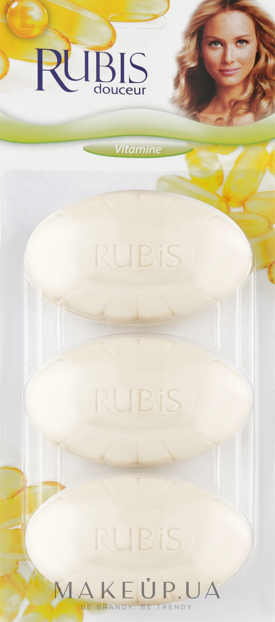 Мыло "Витамин Е" в блистере - Rubis Care Vitamin E Blister Soap — фото 3x100g