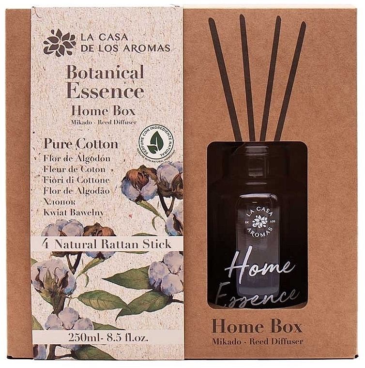 Набір "Чиста бавовна" - La Casa De Los Aromas Botanical Essence Home Box Pure Cotton — фото N2