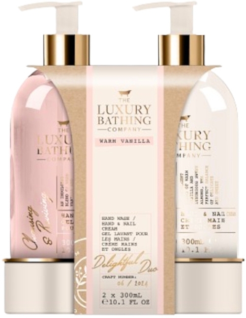 Набір - Grace Cole The Luxury Bathing Warm Vanilla Delightful Duo (h/wash/300ml + h/cr/300ml) — фото N1