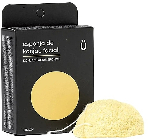 Спонж для умывания лица "Лимон" - NaturBrush Konjac Facial Sponge Lemon — фото N1