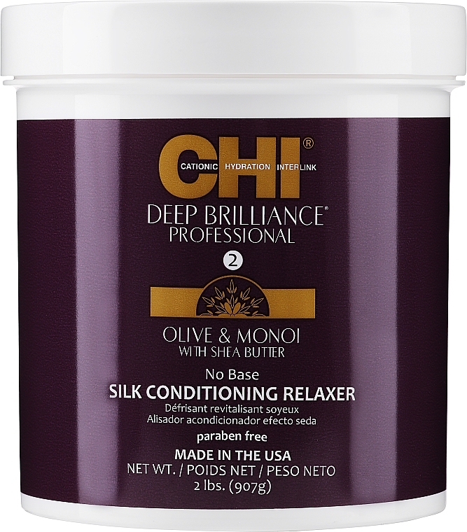 Засіб для випрямлення волосся - Chi Deep Brilliance Olive & Monoi Conditioning Relaxer — фото N1