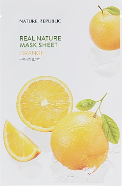 Тканевая маска для лица с экстрактом апельсина - Nature Republic Real Nature Mask Sheet Orange