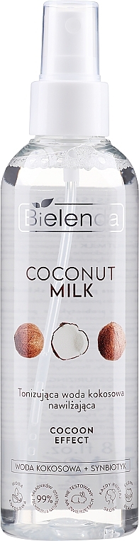 УЦІНКА Тонізувальна зволожувальна кокосова вода - Bielenda Coconut Toning Moisturizing Coconut Water * — фото N1