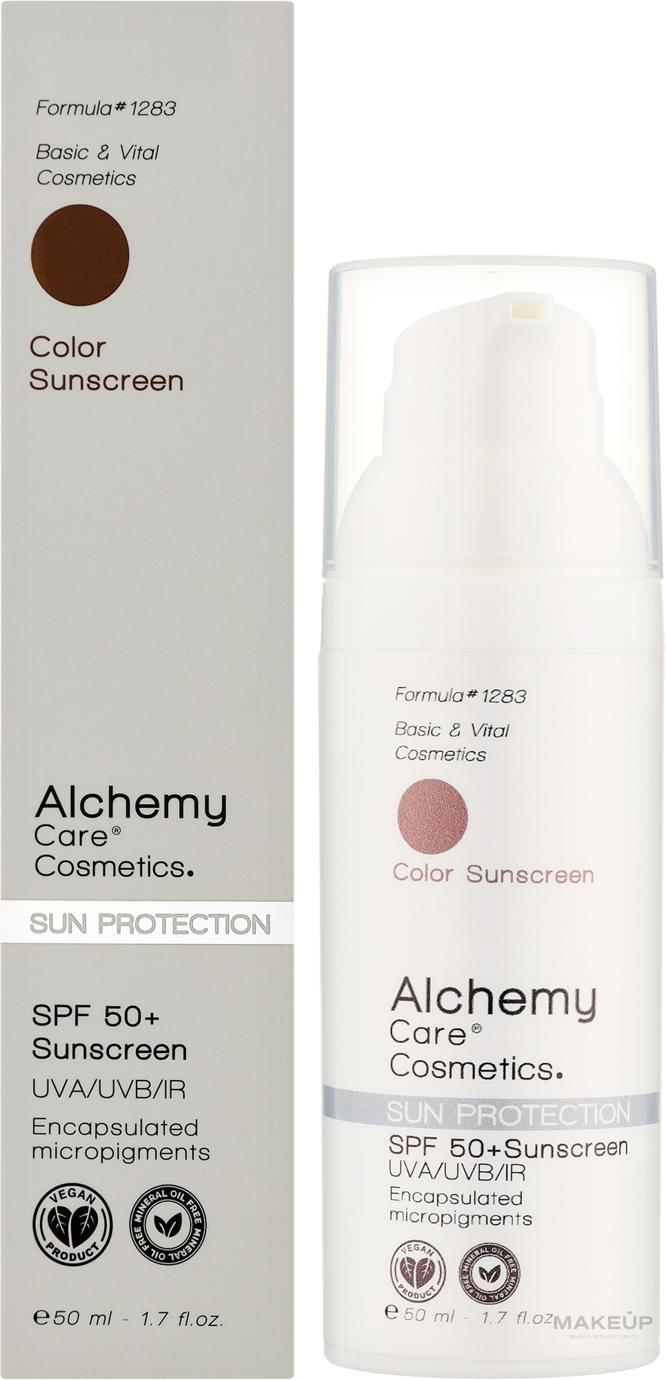 Солнцезащитный крем для лица с оттенком, SPF50+ - Alchemy Care Cosmetics Sun Protection Color Sunscreen — фото 50ml