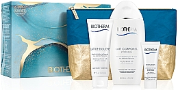 Духи, Парфюмерия, косметика Набор - Biotherm Lait Corporel (b/milk/200ml + milk/75ml + h/cr/20ml + pouch)