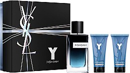 Парфумерія, косметика Yves Saint Laurent Y For Men - Набір (edp/100ml +sh/gel/50ml + balm/50ml)