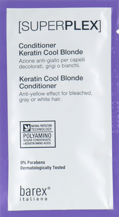 Кератиновый кондиционер "Холодный блонд" - Barex Italiana Superplex Conditioner Cool Blonde — фото N2