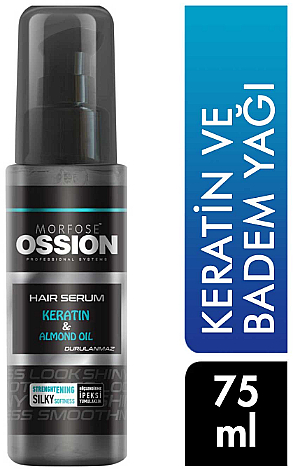 Сыворотка для волос с кератином и миндальным маслом - Morfose Ossion Hair Serum Keratin and Almond Oil — фото N1