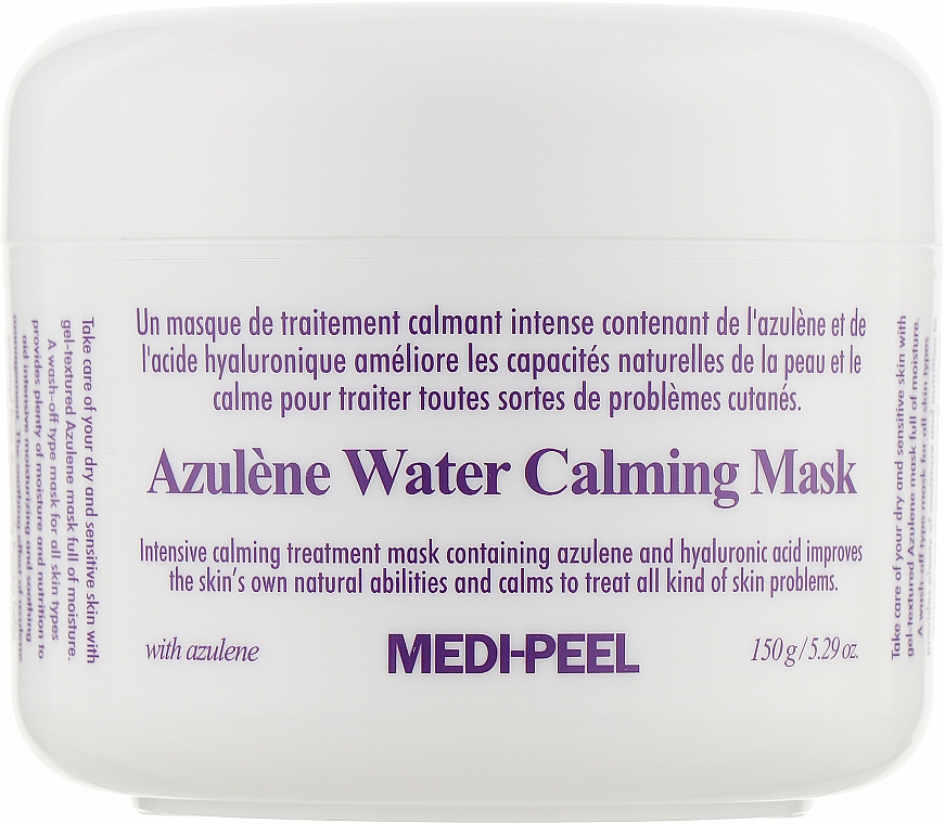 Успокаивающая маска для лица с азуленом - Medi Peel Azulene Water Calming Mask 