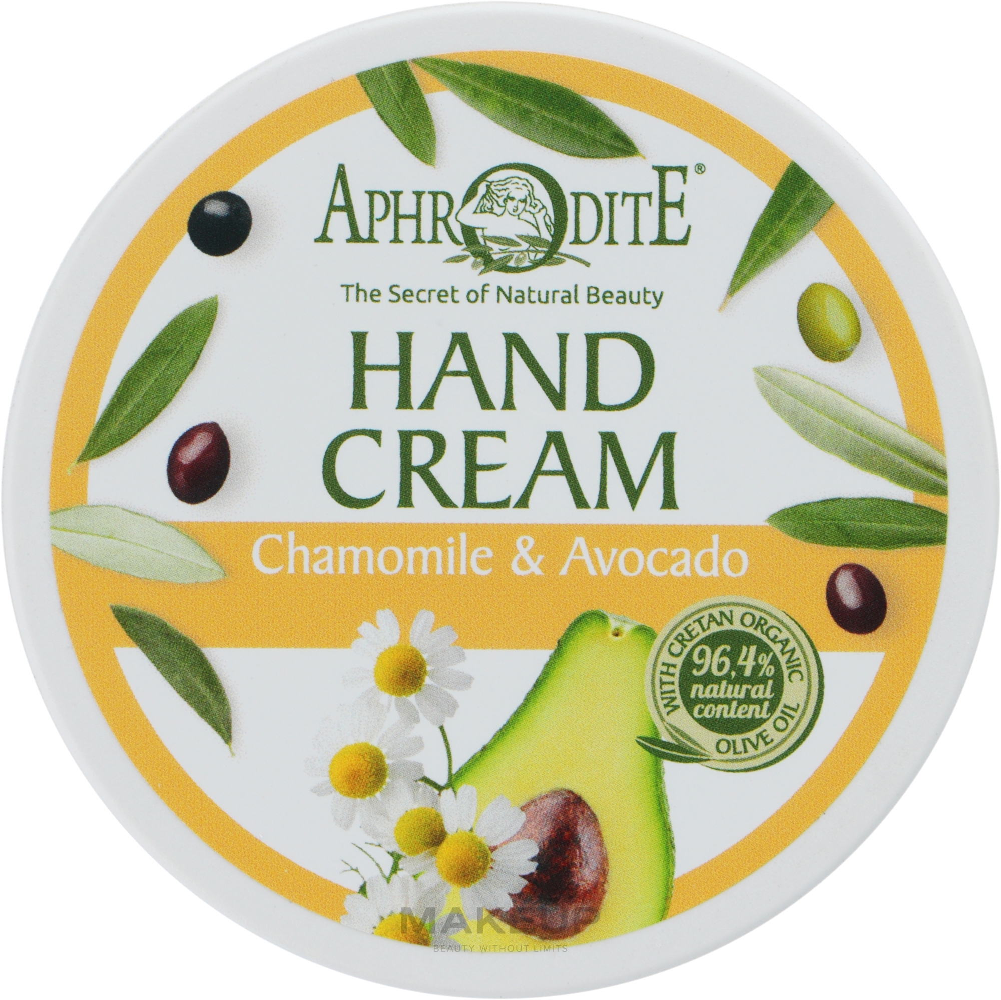 Крем для рук с экстрактами авокадо и ромашки - Aphrodite Avocado and Chamomile Hand Cream — фото 50ml