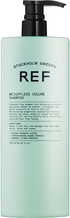Шампунь для объема волос, pH 5,5 - REF Weightless Volume Shampoo — фото N3