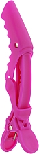Зажим для волос "Крокодил", прорезиненный, фиолетовый - Vero Professional — фото N1